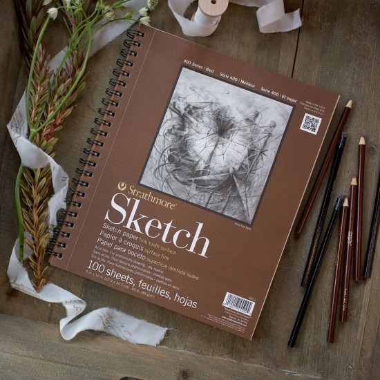 Strathmore A3 Pad Sketchbook (A3 29,7X41.9 CM x 100 sheets) 89 g/m2 natural white paper color 400 Series (16.5*11.7 IN)
